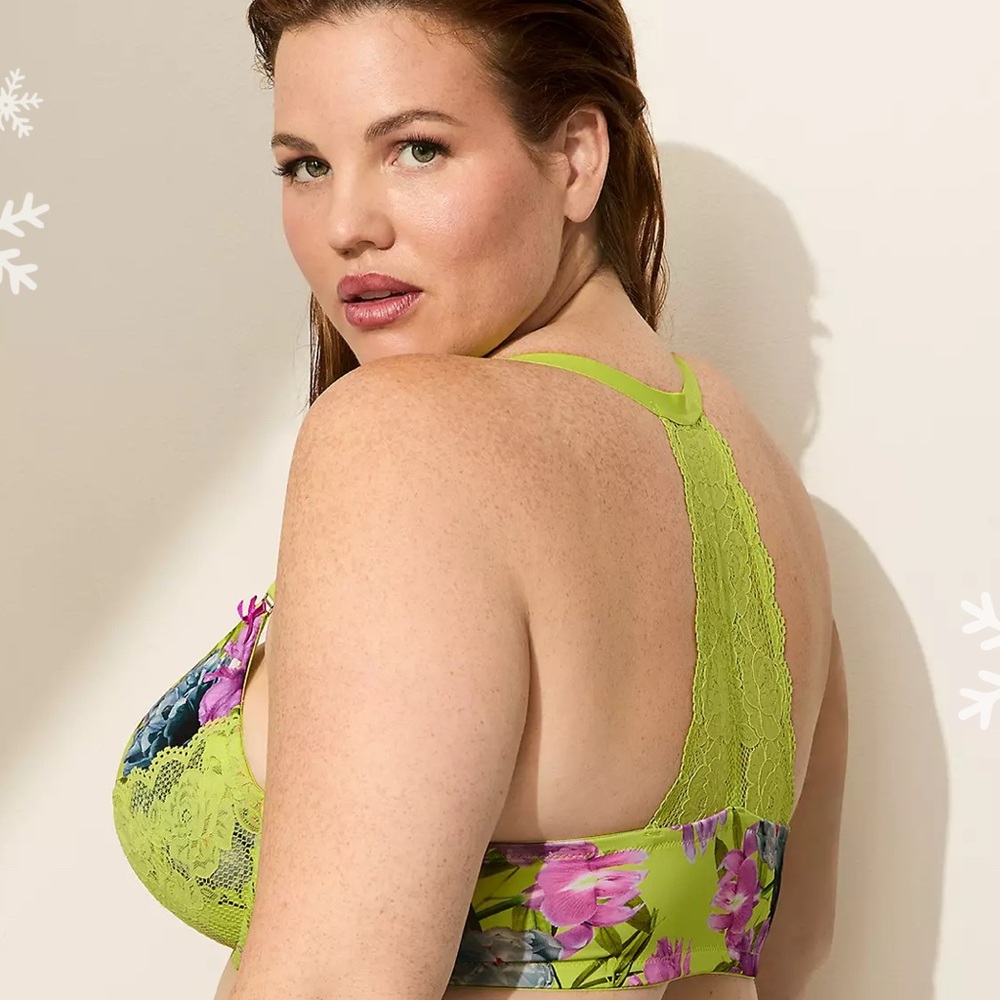 Cacique seriously sexy boost plunge front closure lace back lane Bryant